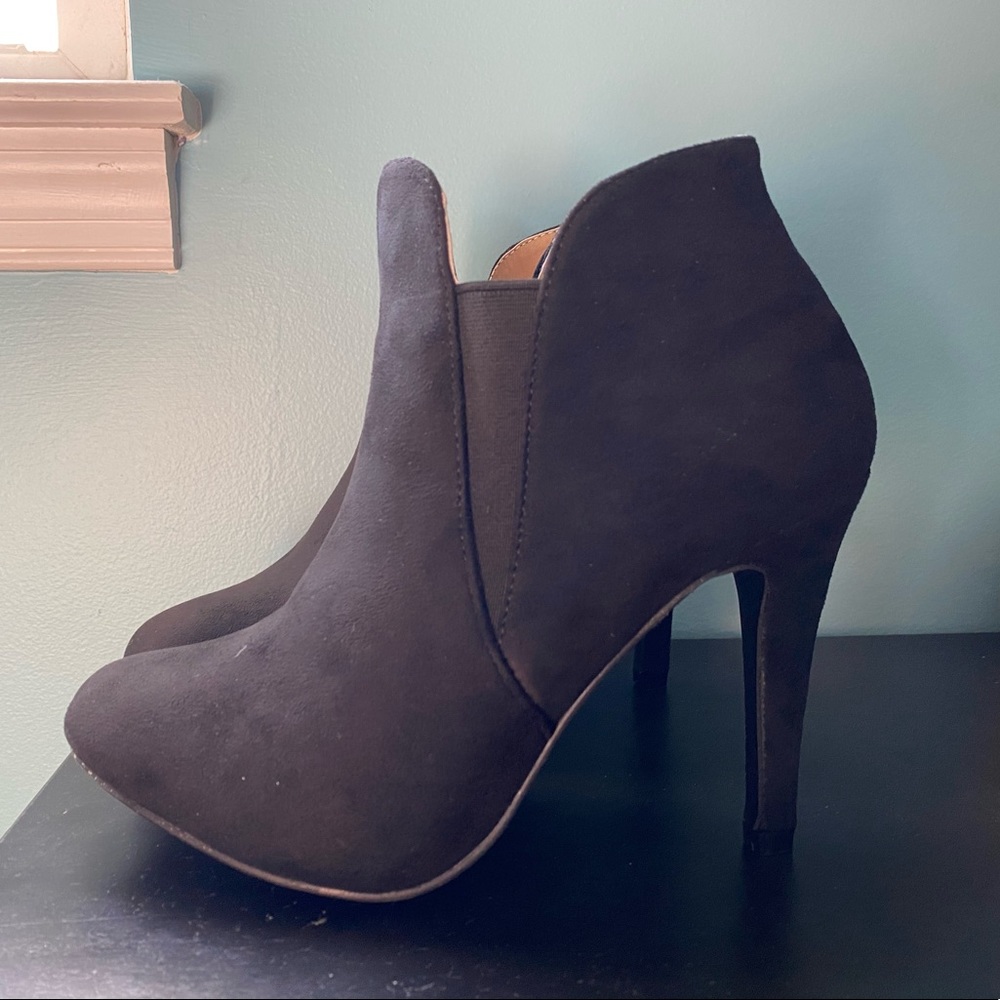 Black stiletto booties
